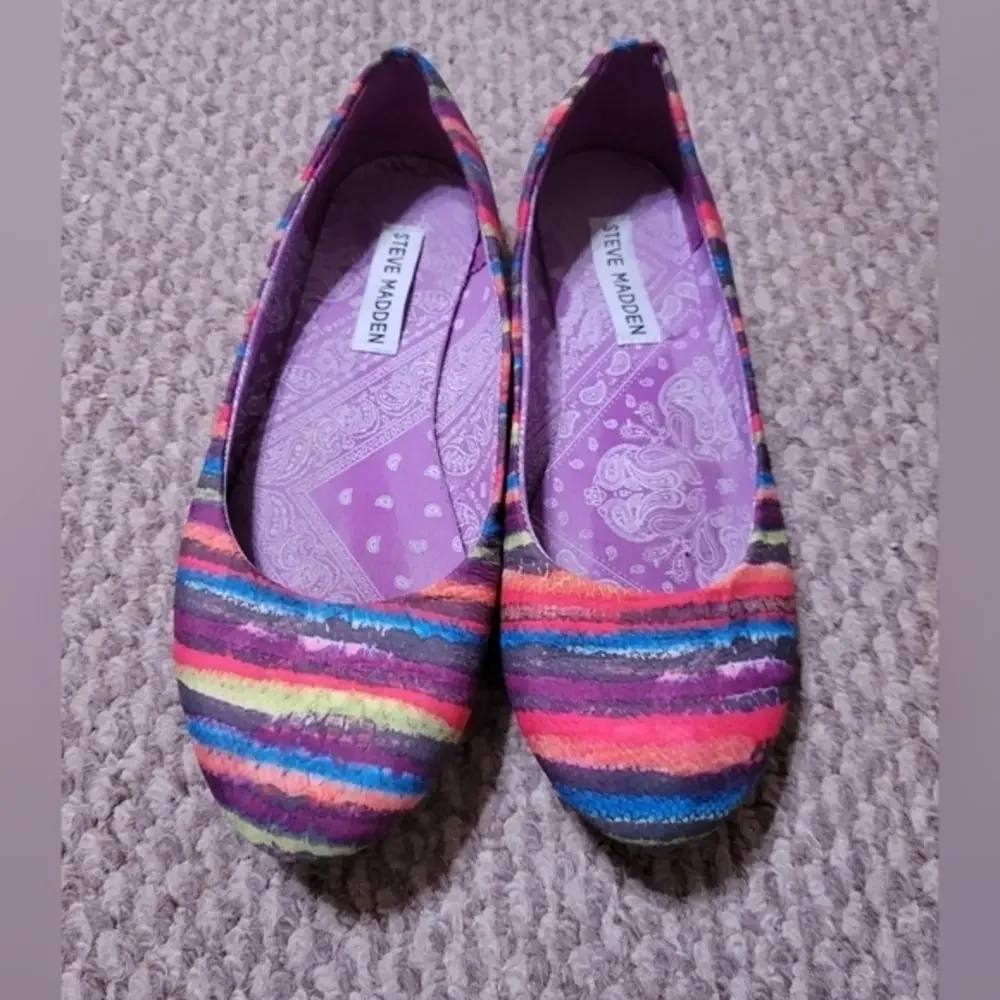 Steve Madden multi color girls‎ size 4 flats